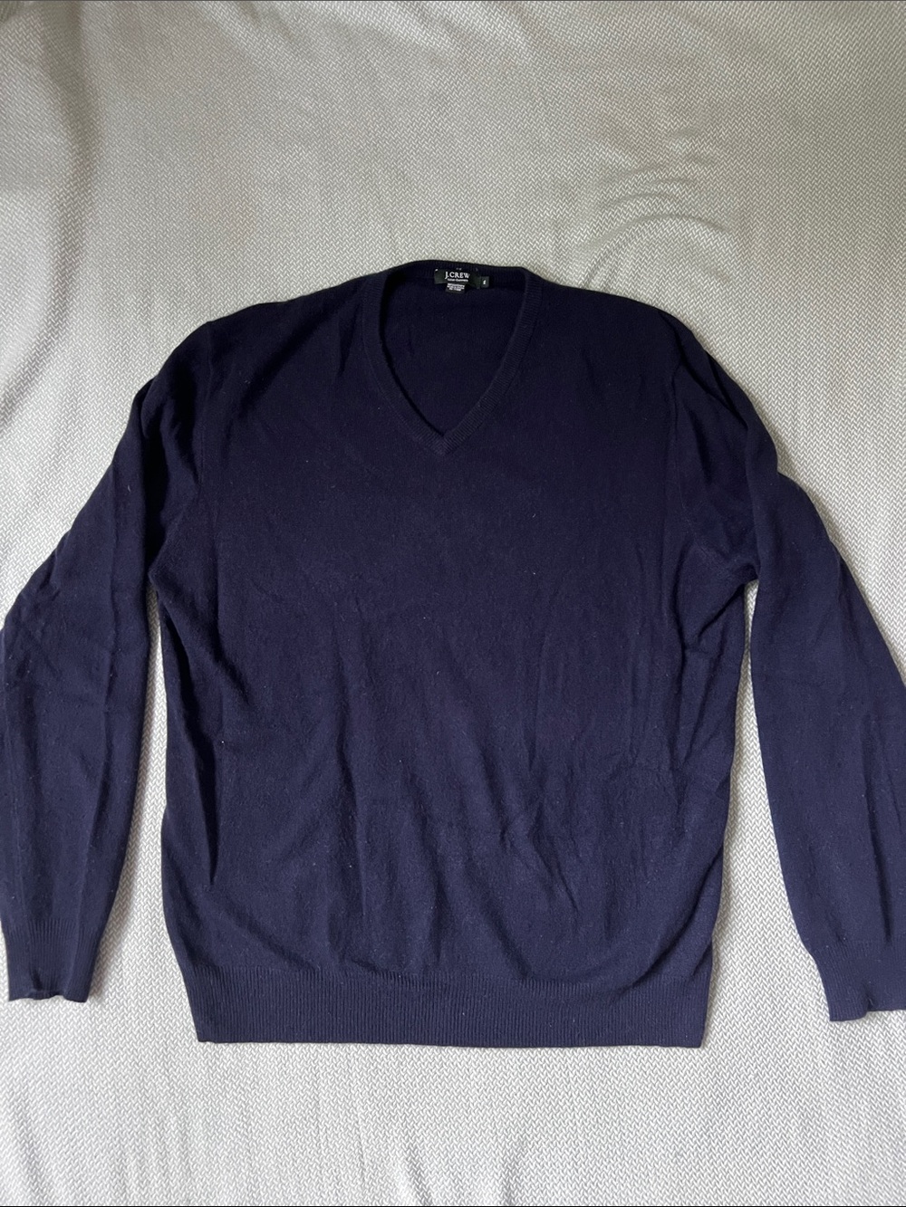 J. Crew Men's Dark Navy V-Neck Sweater
